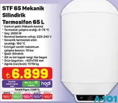 SEG STF 65 MEKANİK SİLİNDİRİK TERMOSİFON 65 L